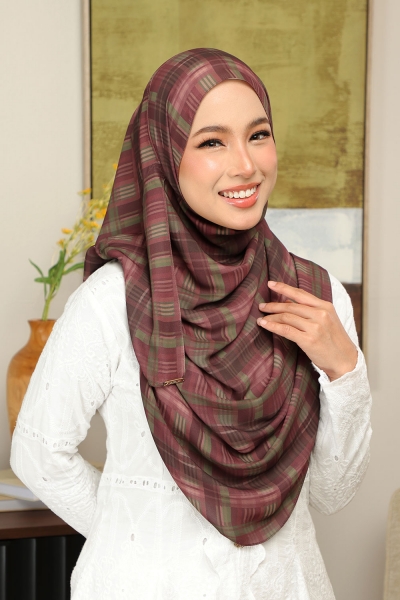 Aralyn Babes Printed Checkered in Plum